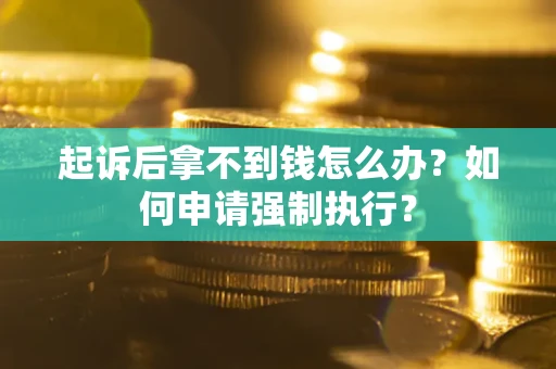 济南起诉后拿不到钱怎么办？如何申请强制执行？