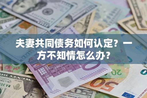 济南夫妻共同债务如何认定？一方不知情怎么办？
