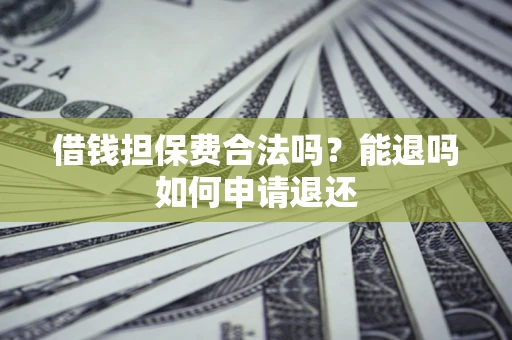 济南借钱担保费合法吗？能退吗如何申请退还